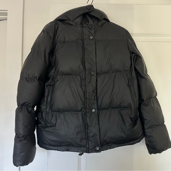 BCBGeneration (M) BCBG Black Matte Classic Quilted Puffer Winter Coat with Hood - Picture 2 of 13